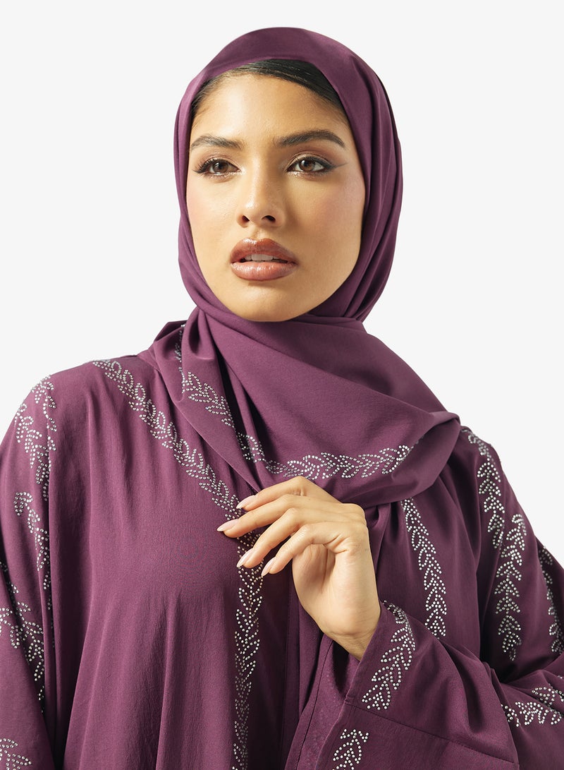 خزانة عباية مطرزة مع شيلا - Image 4